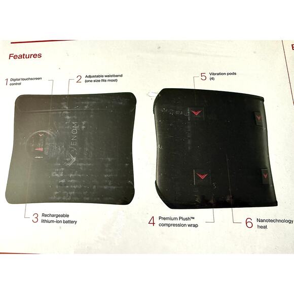 SEALED Hyperice Venom Back Wrap - Advanced Heat, Vibration, Massage Severe Pain - Picture 6 of 15